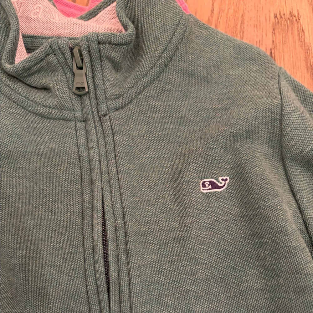 Vineyard Vines Green Quarter-Zip Pullover Kids S Like New